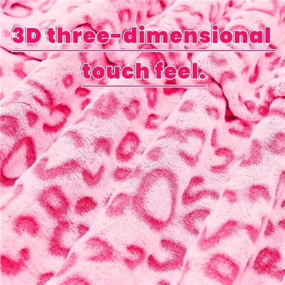 Warm Blanket Pink Soft Fleece Blankets Throw Blankets for Bed - Picture 7 of 8